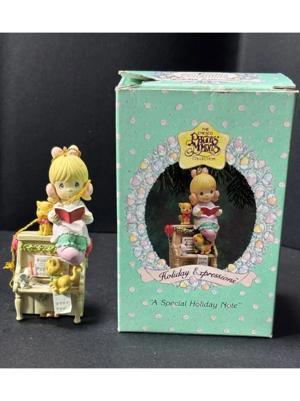 Precious Moments Holiday Ornament A Special Holiday Note Vintage 1993
